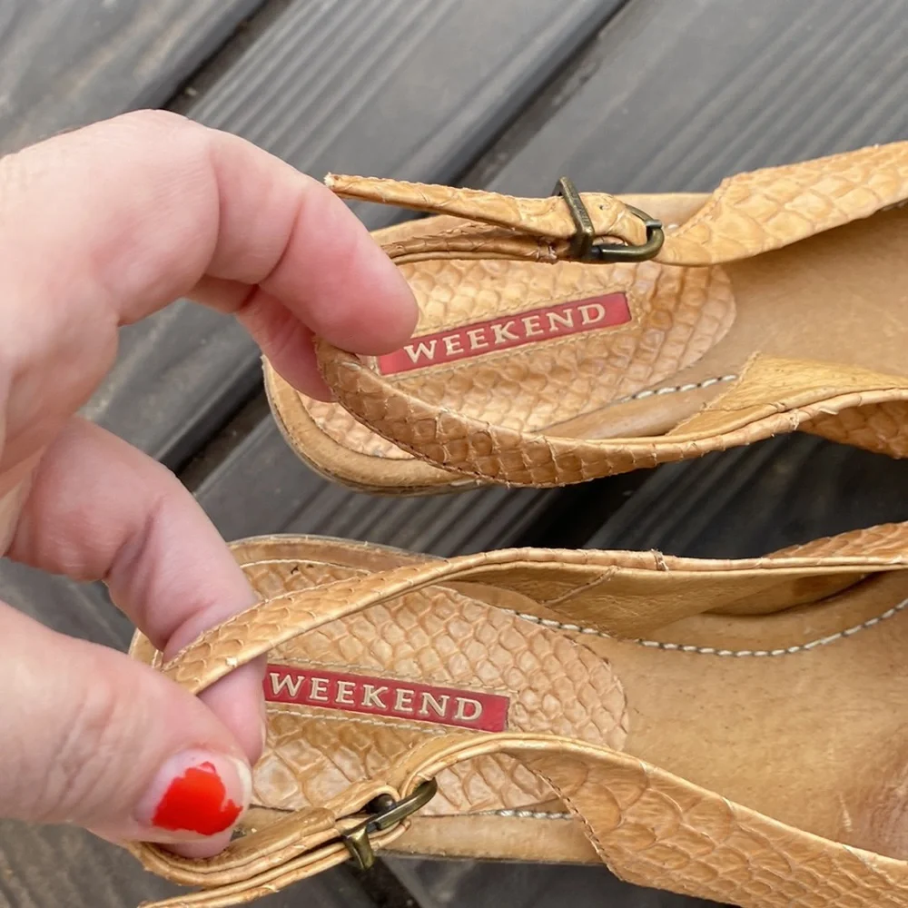 Weekend leather fish-scale heels - Picture 6 of 14